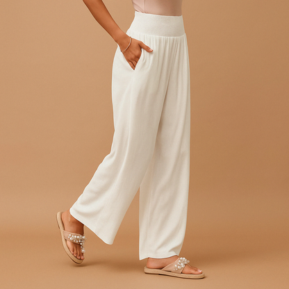 Dolcienne – High Waist Linen Pants Women