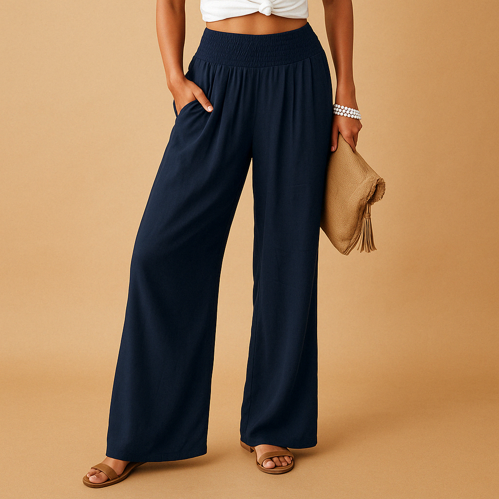 Dolcienne – High Waist Linen Pants Women