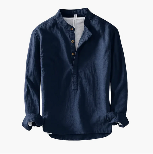 Fintan | Camisa Henley Manga Larga Hombre