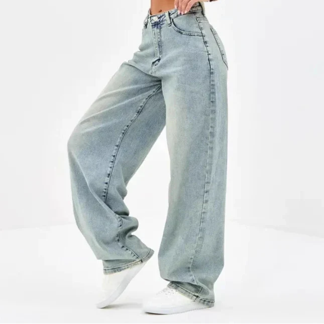 Women’s Baggy Jeans Relaxed Fit Wide Leg Denim Style