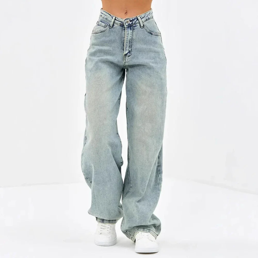 Women’s Baggy Jeans Relaxed Fit Wide Leg Denim Style