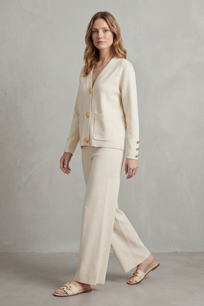 Gold button detail – Buttoned lounge set