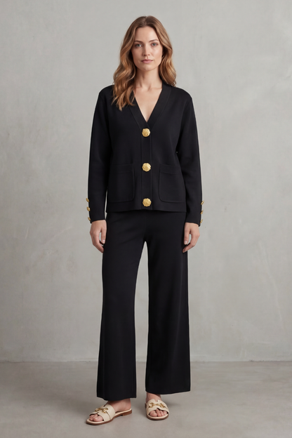 Gold button detail – Buttoned lounge set