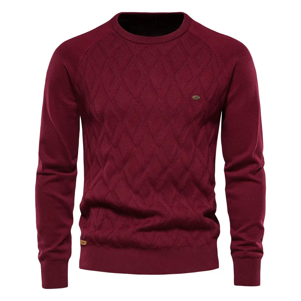 Long Sleeve Knit Sweater for Men Azzoria