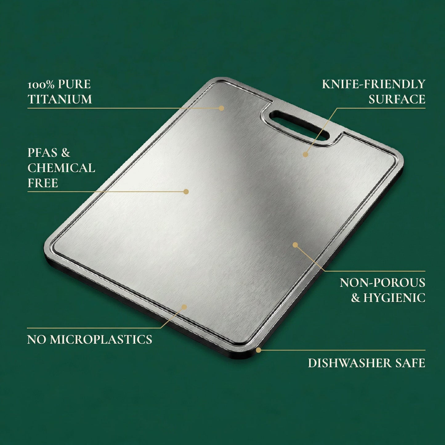 Pure Titanium Cutting Board - PFAS Free
