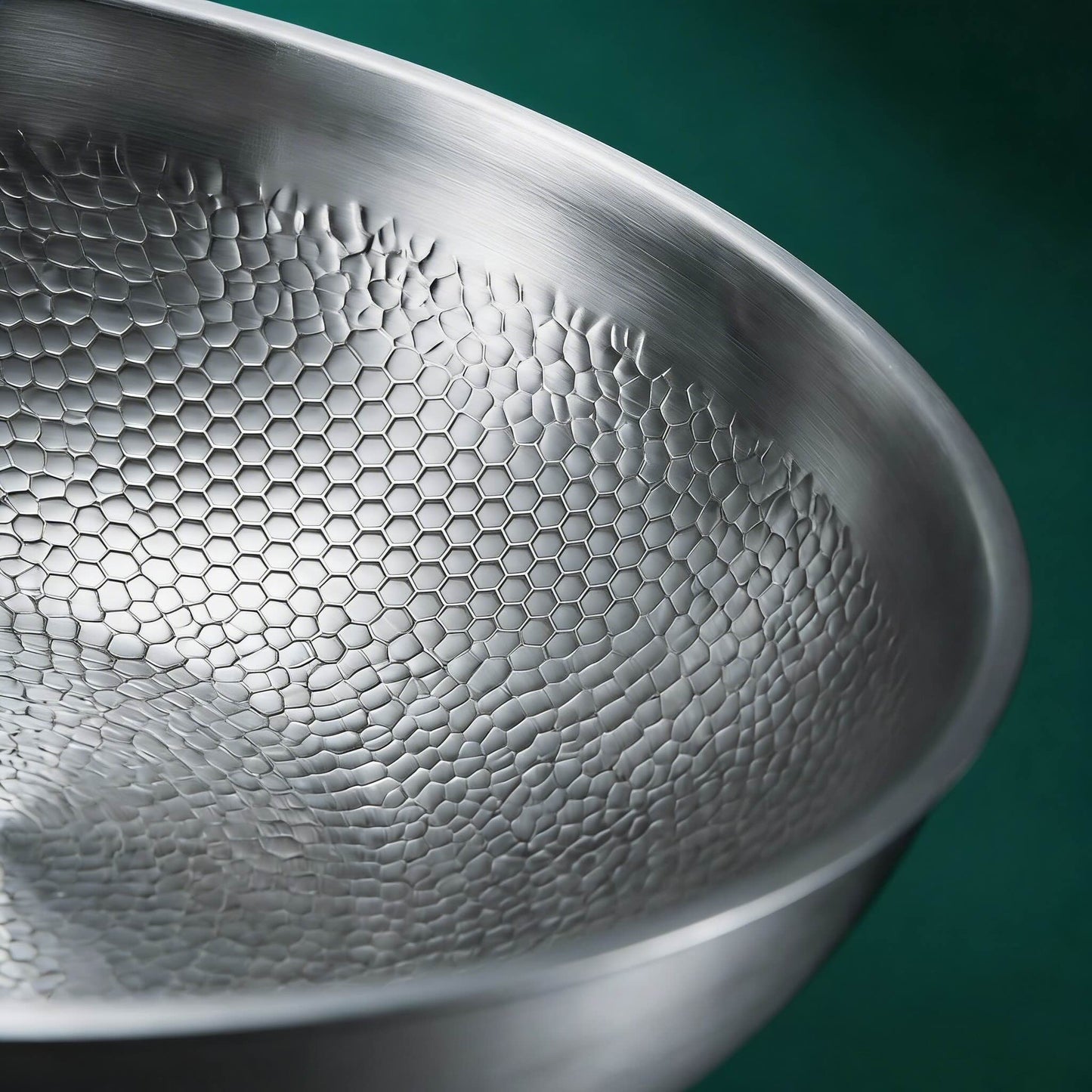 Hand-Hammered Titanium Wok Pan with Flat Base