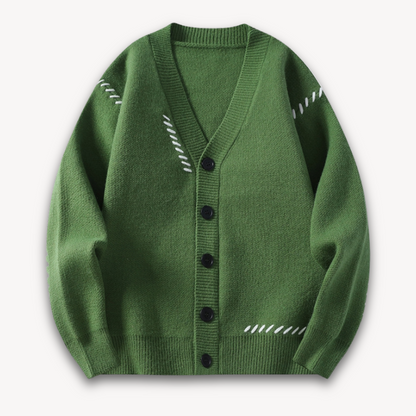 Loravelle | Zachte wolmix cardigan met knoopfront 0