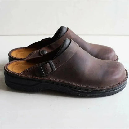 Louan | Suede Buckle Strap Clogs