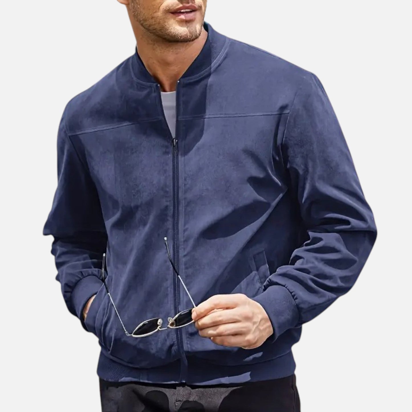 Lucas | Men's Jacket With Zip Closure And Long Sleeve | Minimalist