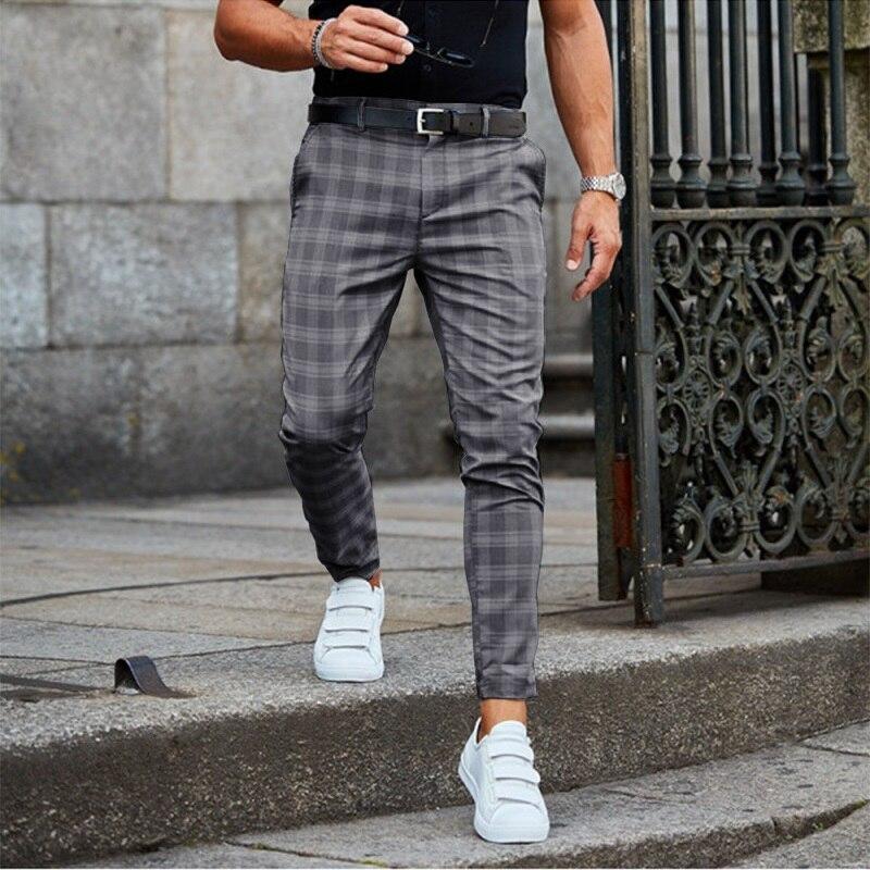 Evan | Plaid Slim Fit Chino Trousers