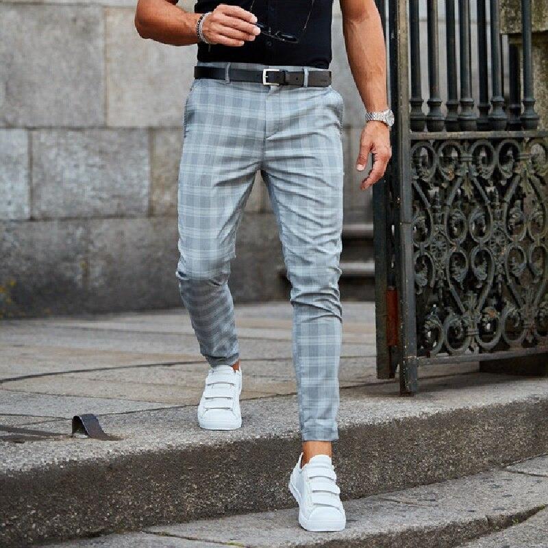 Evan | Plaid Slim Fit Chino Trousers