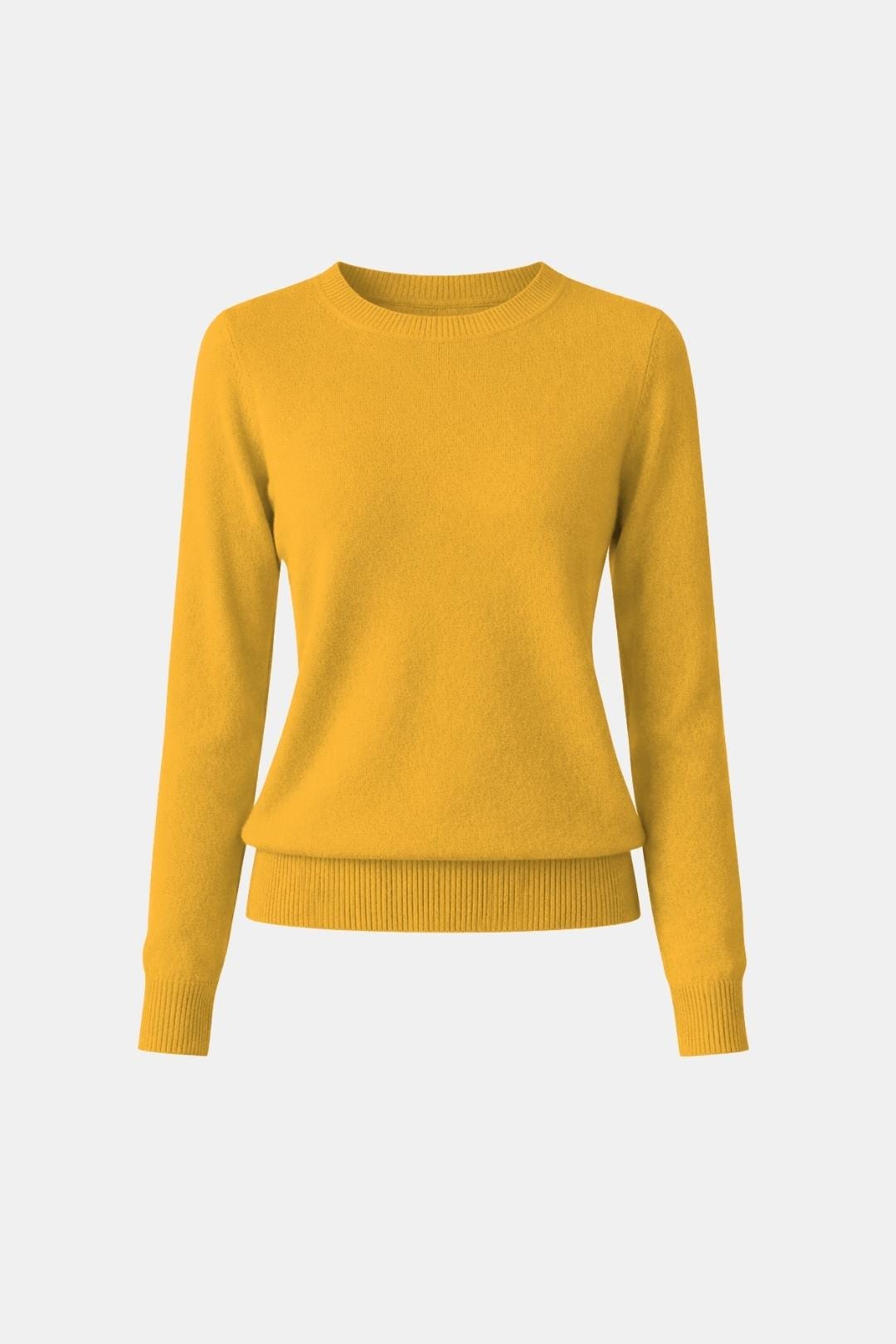 Luciana – Slim O-Neck Knit Cashmere Sweater