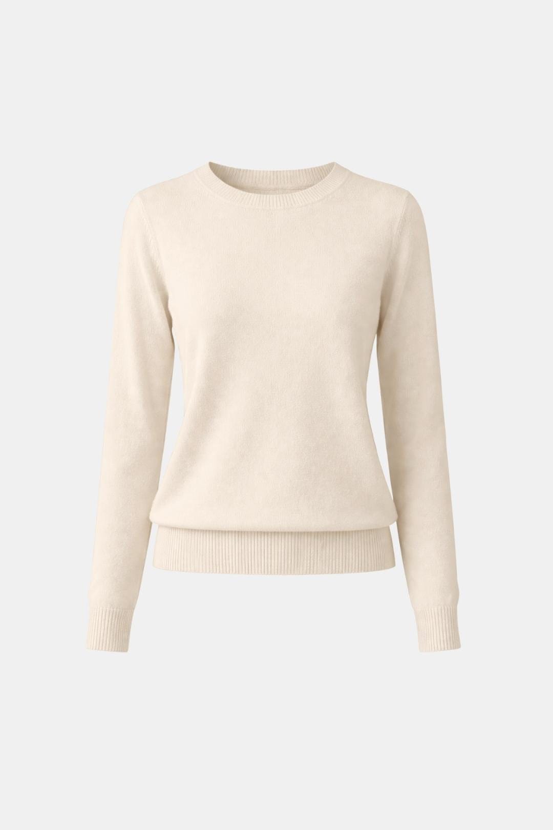 Luciana – Slim O-Neck Knit Cashmere Sweater