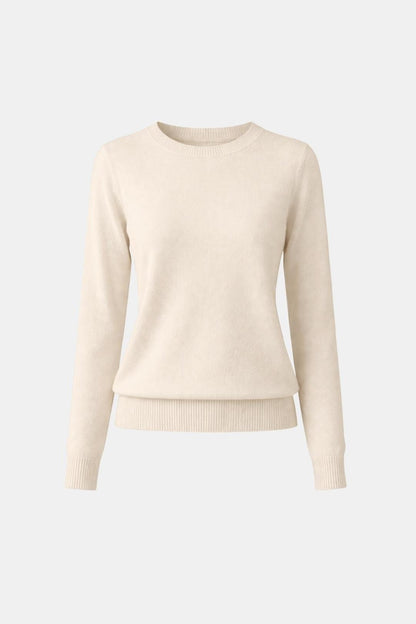 Luciana – Slim O-Neck Knit Cashmere Sweater