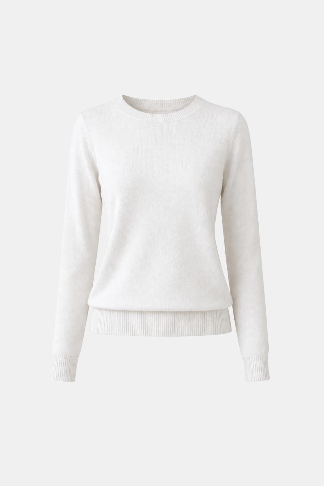 Luciana – Slim O-Neck Knit Cashmere Sweater