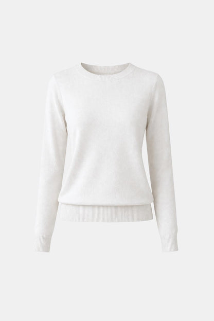 Luciana – Slim O-Neck Knit Cashmere Sweater