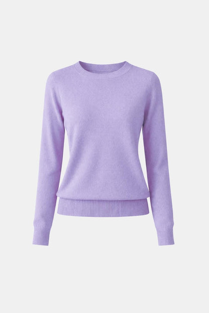 Luciana – Slim O-Neck Knit Cashmere Sweater