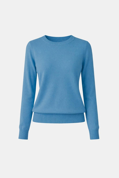 Luciana – Slim O-Neck Knit Cashmere Sweater