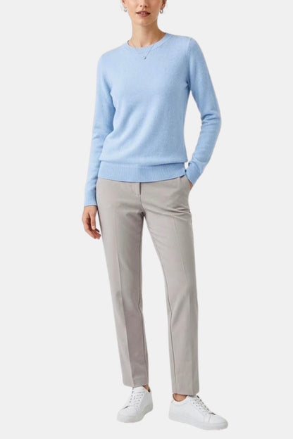 Luciana – Slim O-Neck Knit Cashmere Sweater