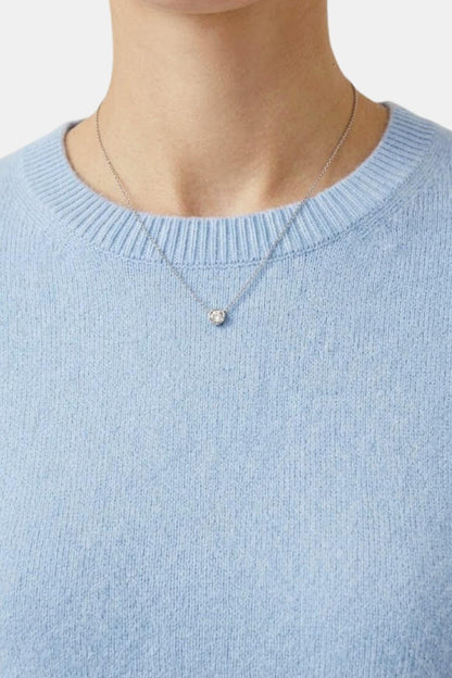 Luciana – Slim O-Neck Knit Cashmere Sweater