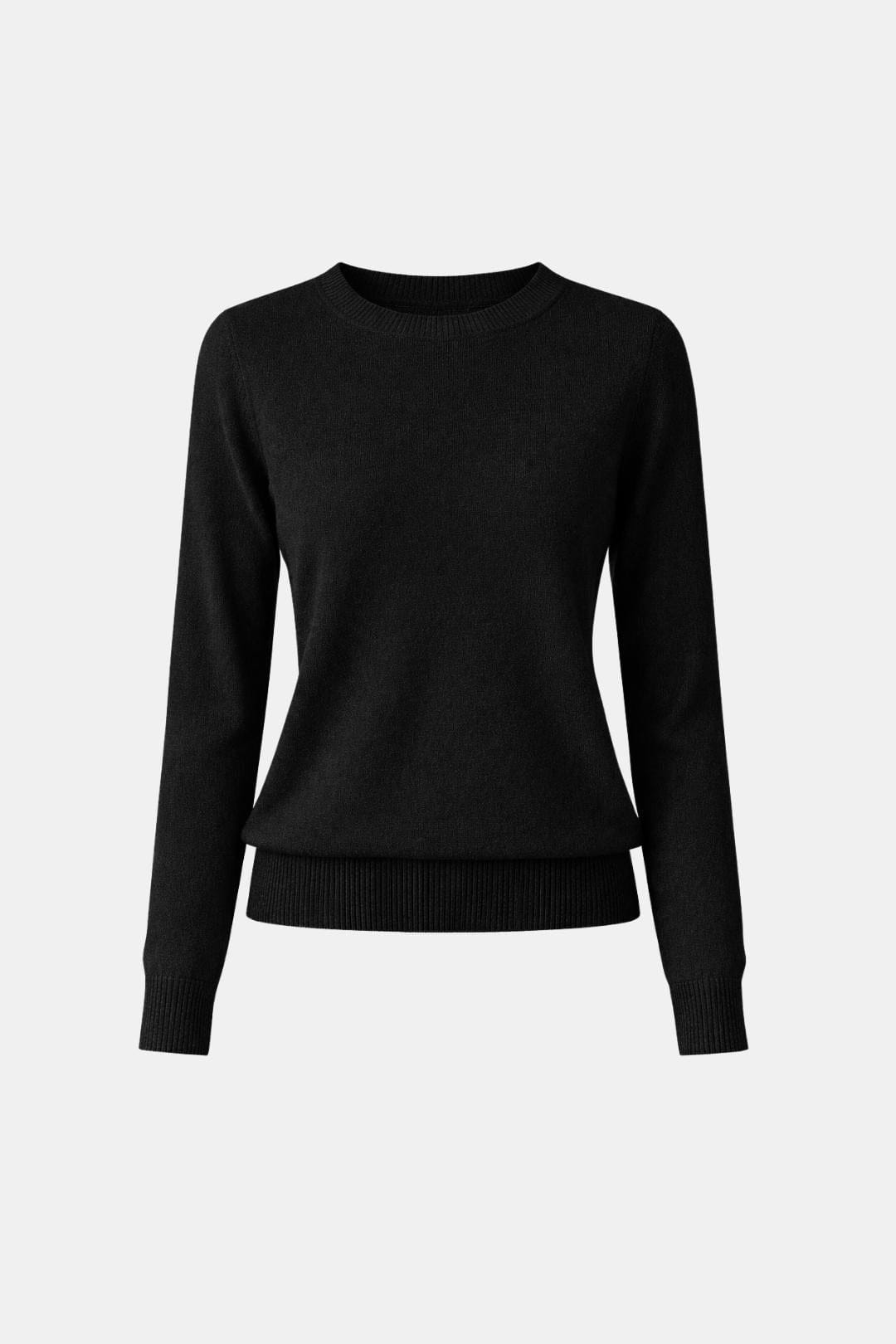 Luciana – Slim O-Neck Knit Cashmere Sweater