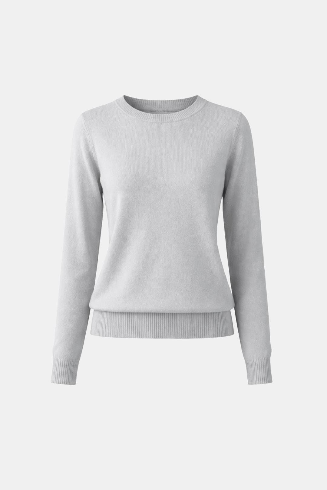 Luciana – Slim O-Neck Knit Cashmere Sweater