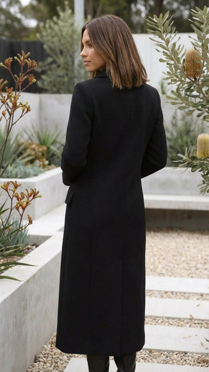 Women’s Double Breasted Tailored Long Coat