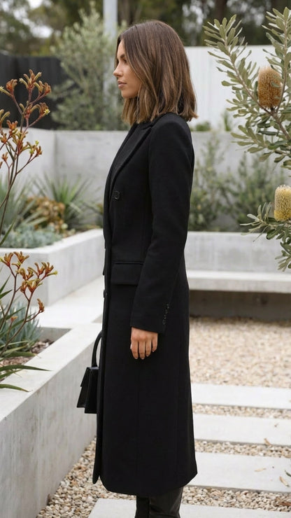 Women’s Double Breasted Tailored Long Coat