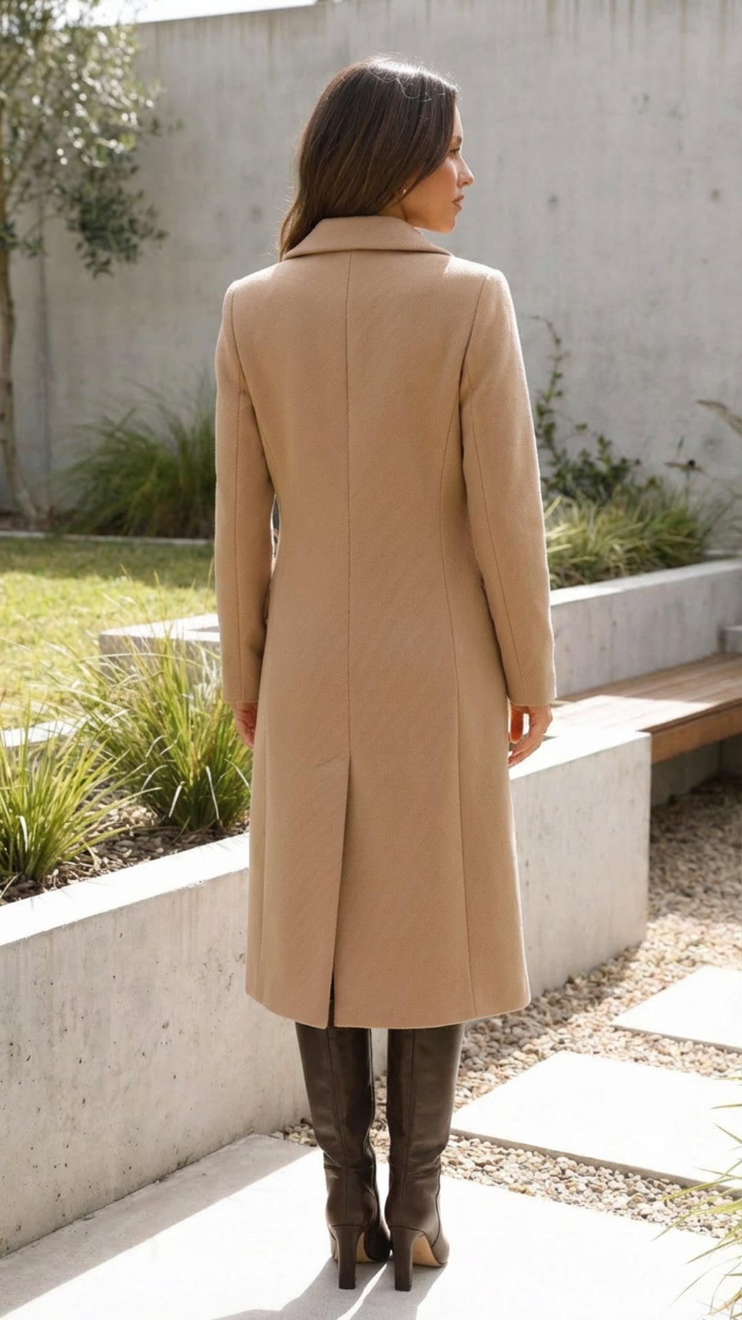 Women’s Double Breasted Tailored Long Coat