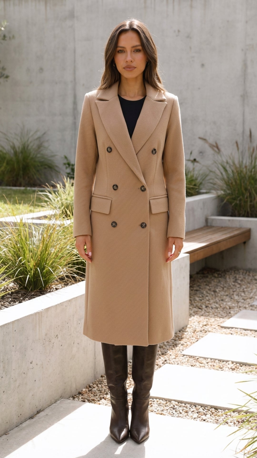 Women’s Double Breasted Tailored Long Coat