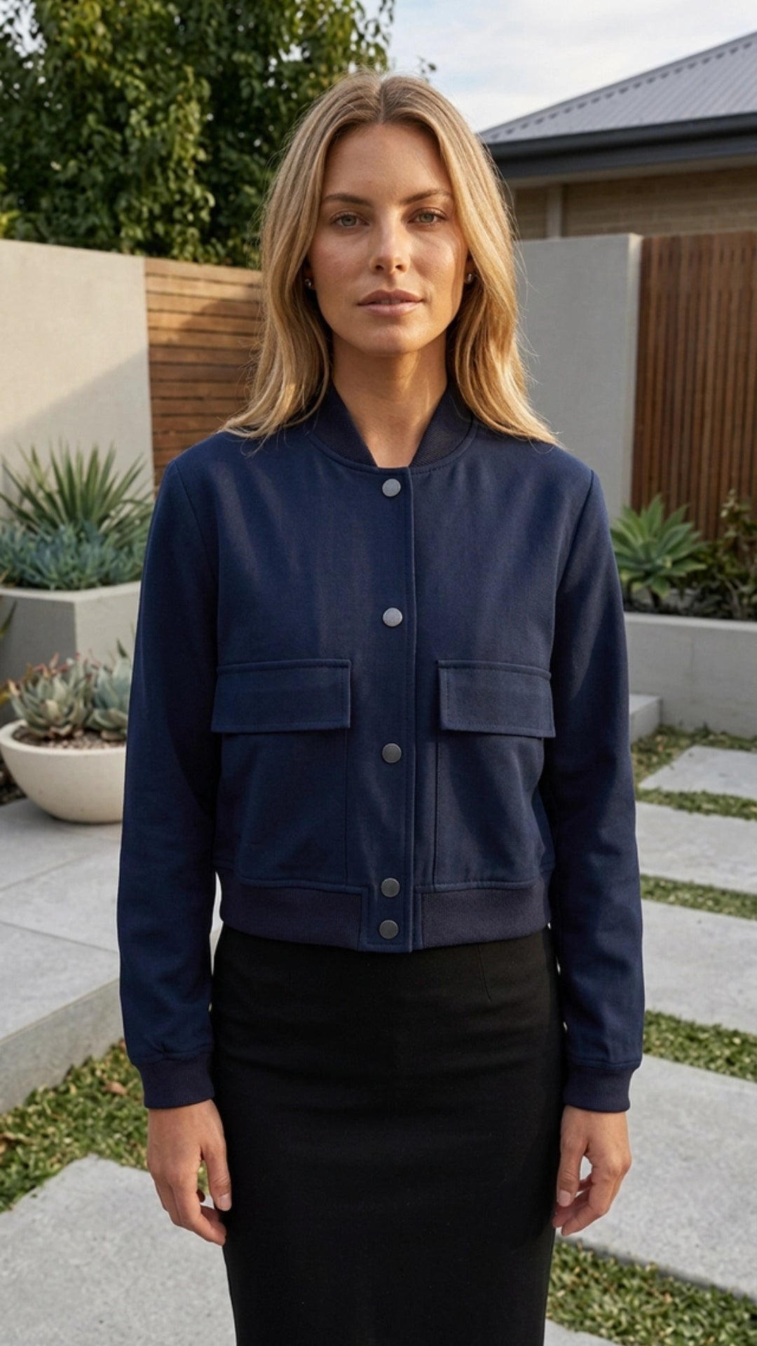 Women’s Lightweight Cropped Bomber Jacket