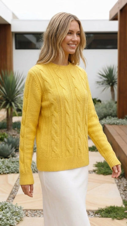Women's Autumn Crew Neck Knit Sweater