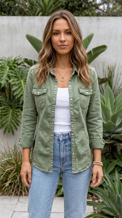 Women's Button Up Denim Jacket