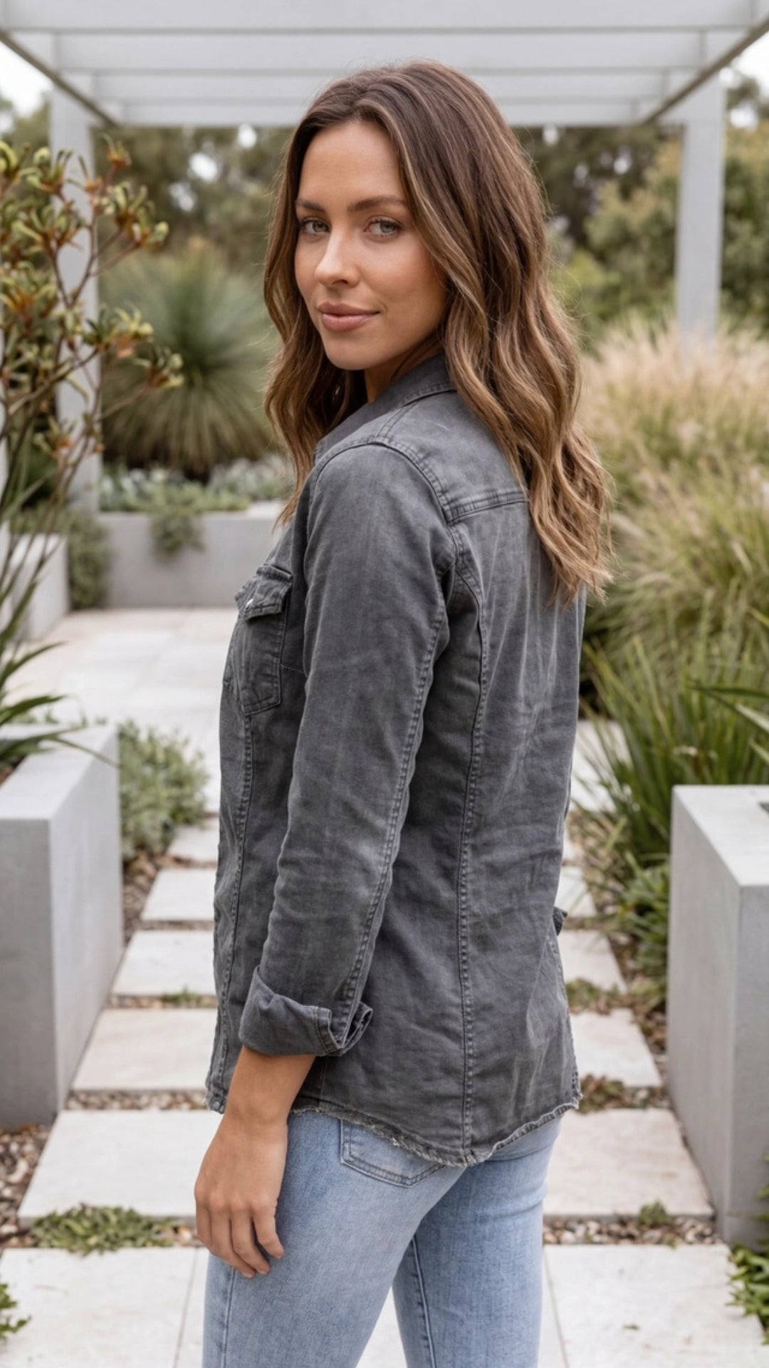 Women's Button Up Denim Jacket
