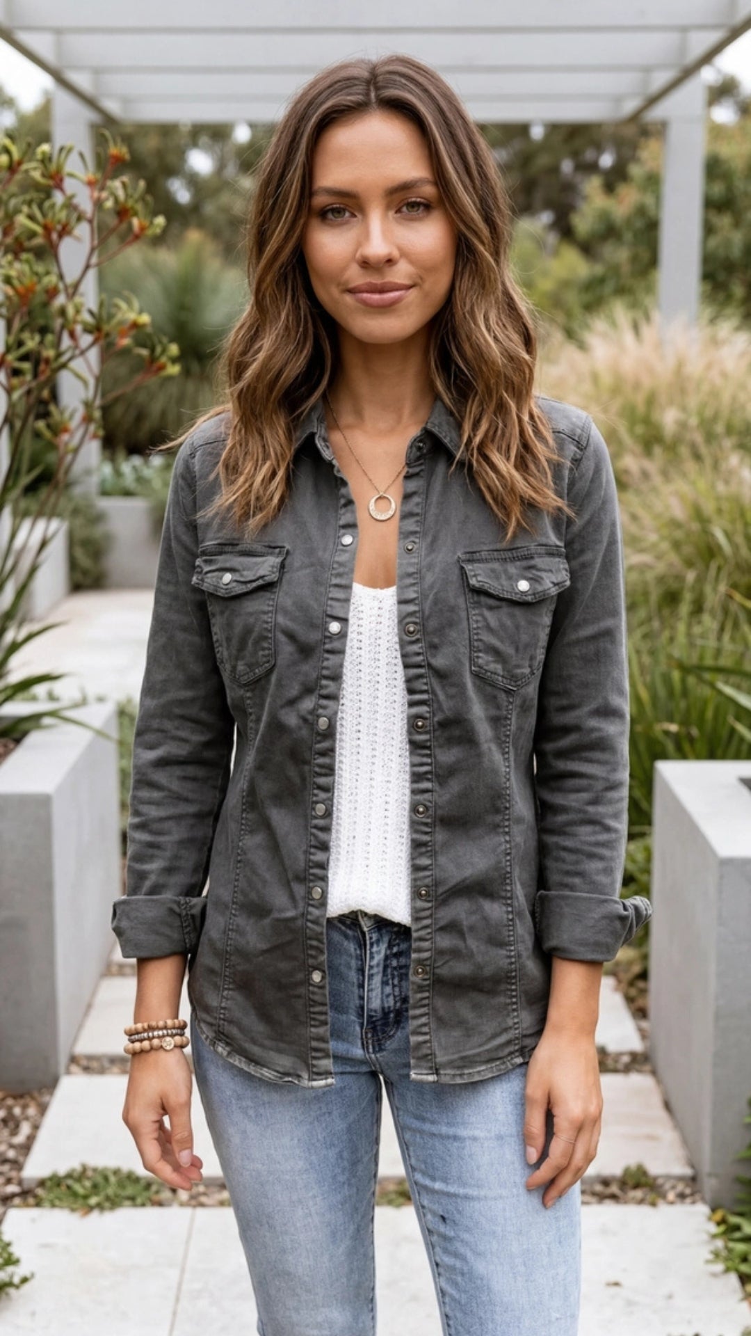 Women's Button Up Denim Jacket