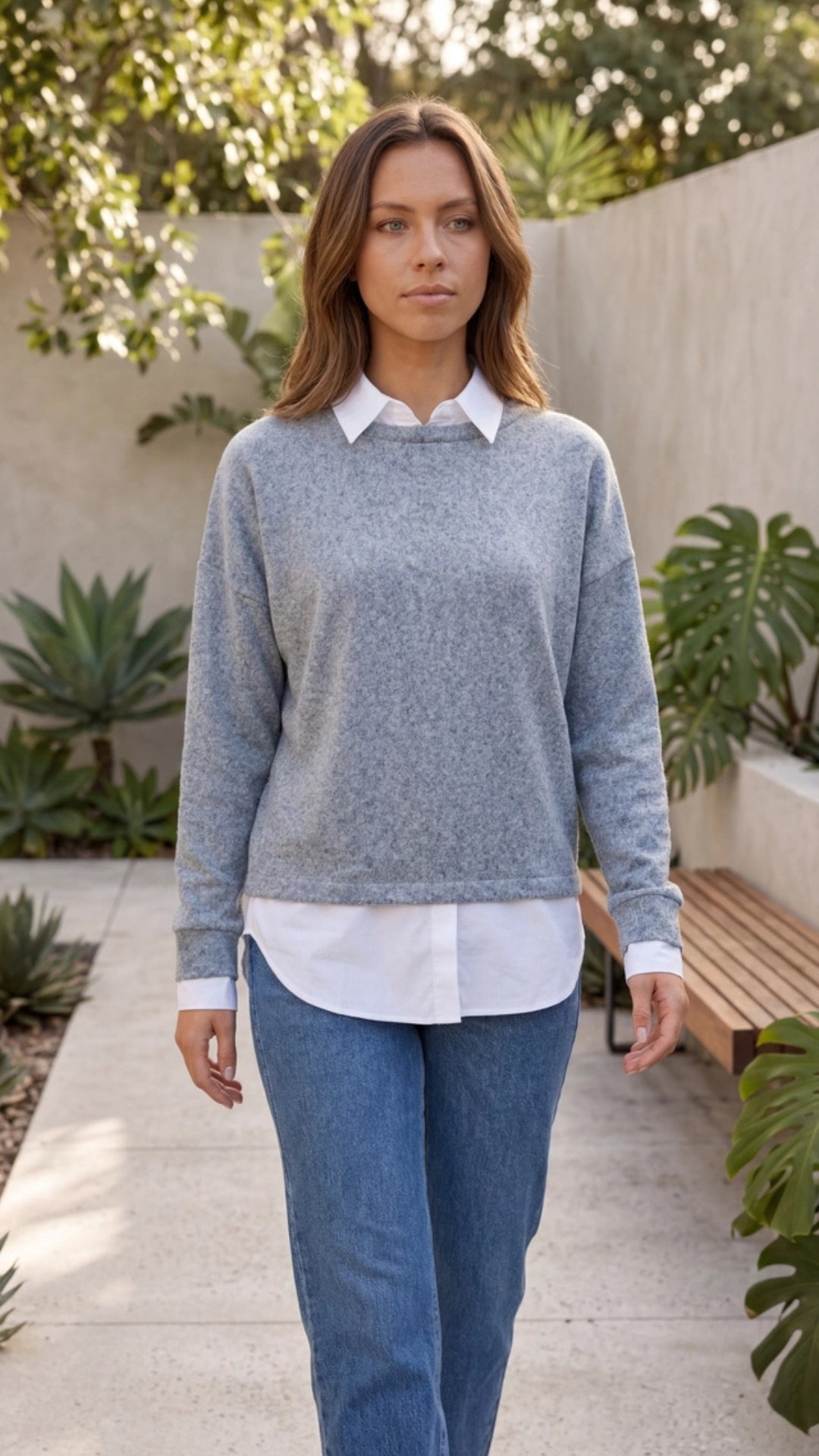 Women’s Crew-Neck Knit Sweater Pullover