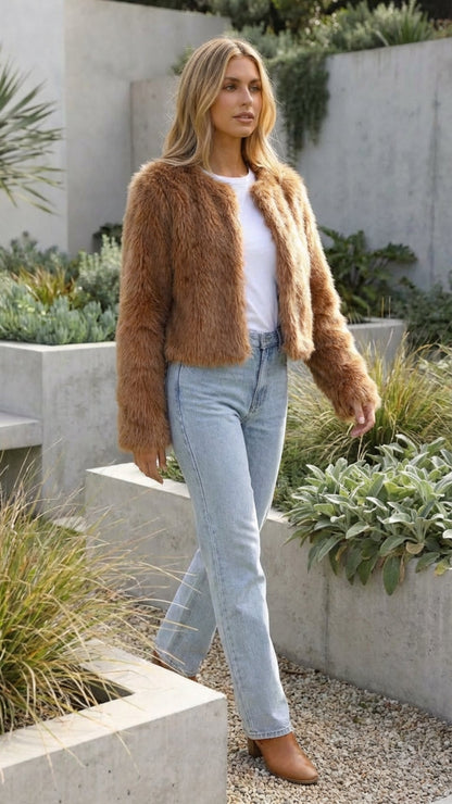Women's Faux Fur Short Jacket