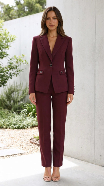 Women’s Matching Two Piece Blazer Pants Set