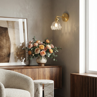 Lumen Collection | Wall Lamp with Tulip Glass Shade & Adjustable Head | Elegant Wall Light for Cozy Ambiance 4
