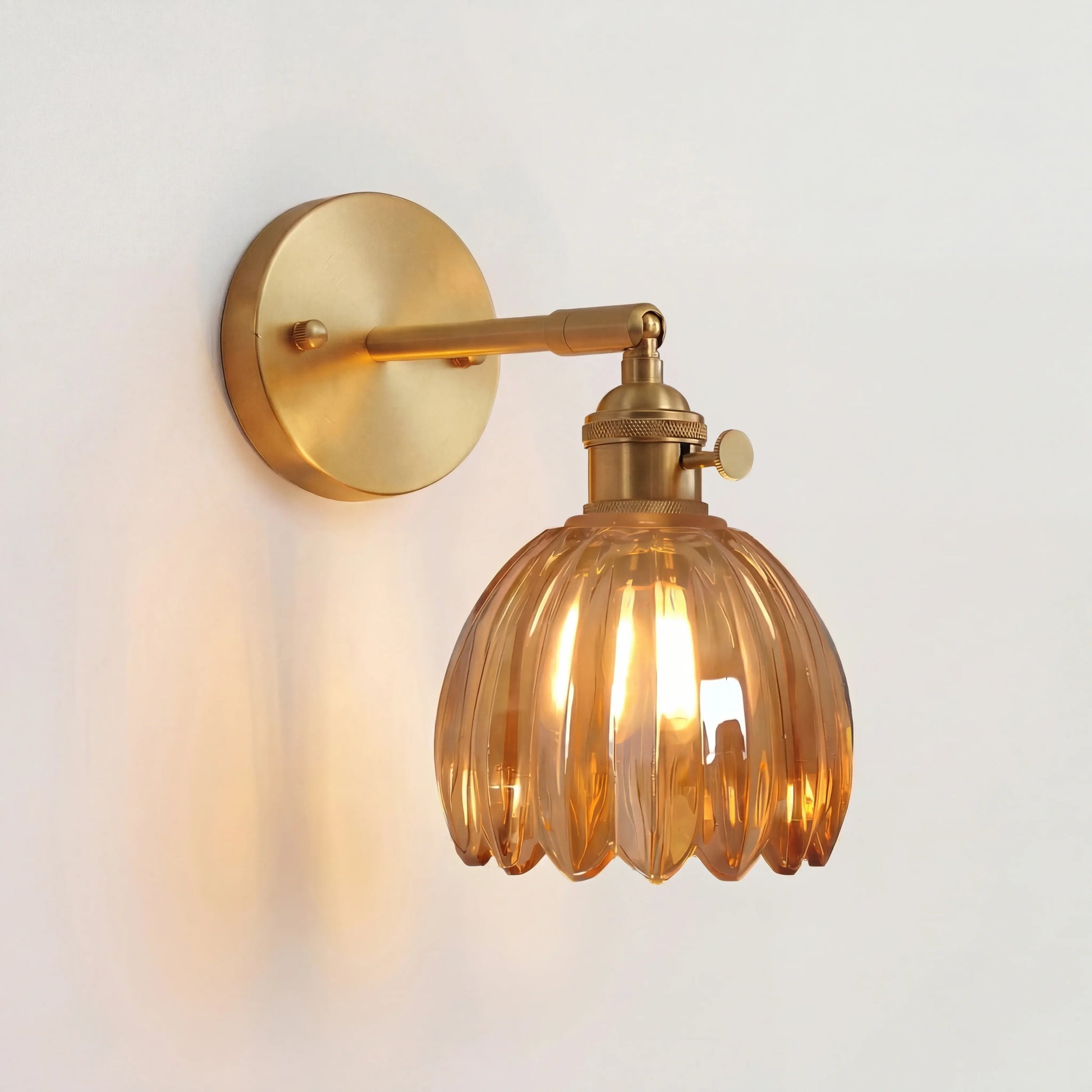 Lumen Collection | Wall Lamp with Tulip Glass Shade & Adjustable Head | Elegant Wall Light for Cozy Ambiance 8