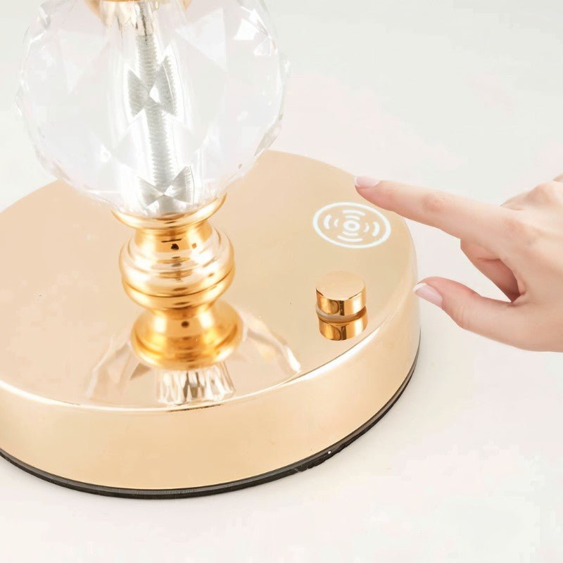 Luminara | Elegant Rechargeable Gold Table Lamp with Dimmable Lighting 6