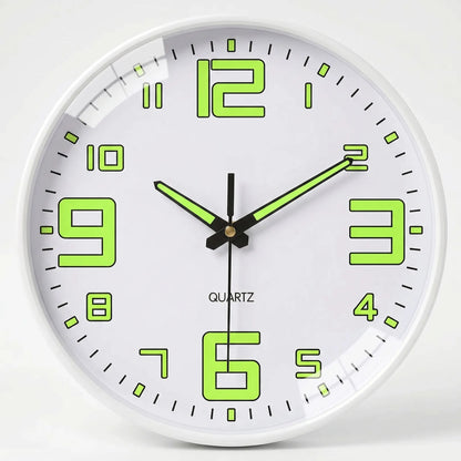 Lumiqlo - Round Luminous Quartz Wall Clock- Tells Time At Night
