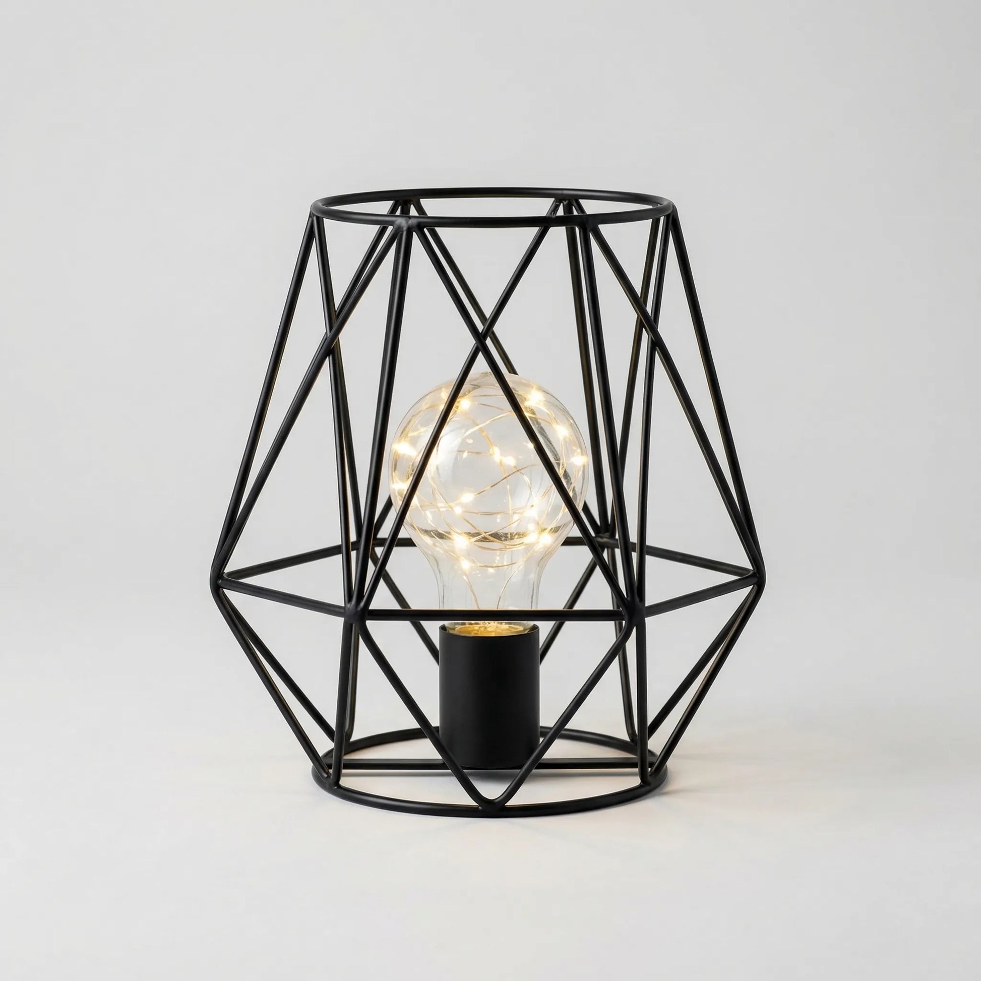 Lumiveil - Open Cage-Frame Sculptural Table Lamp