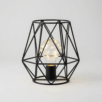 Lumiveil - Open Cage-Frame Sculptural Table Lamp