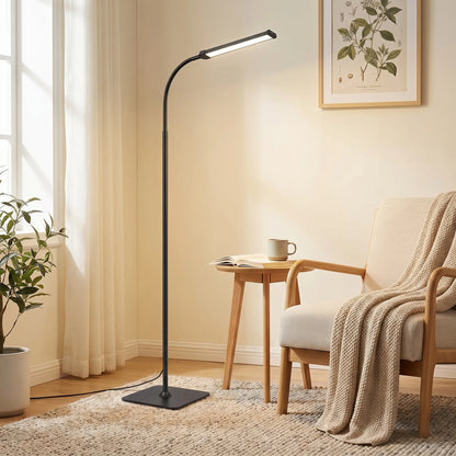 Lumivex - Dimmable Gooseneck LED Floor Lamp- Adjustable Reading Light