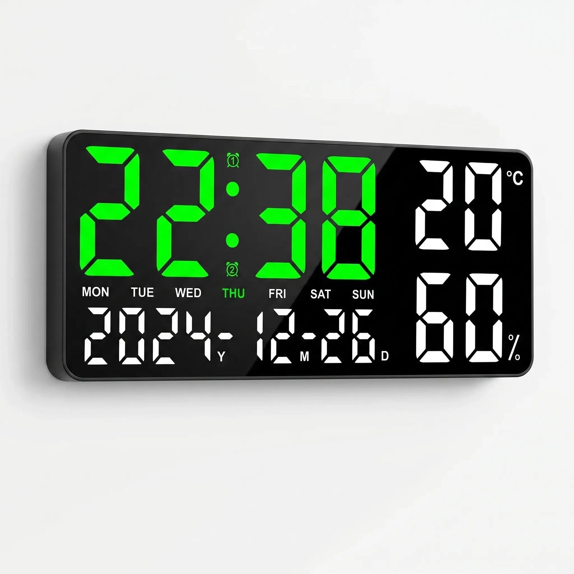 Lumivex - Large LED Digital Wall Clock- Track Time Clearly