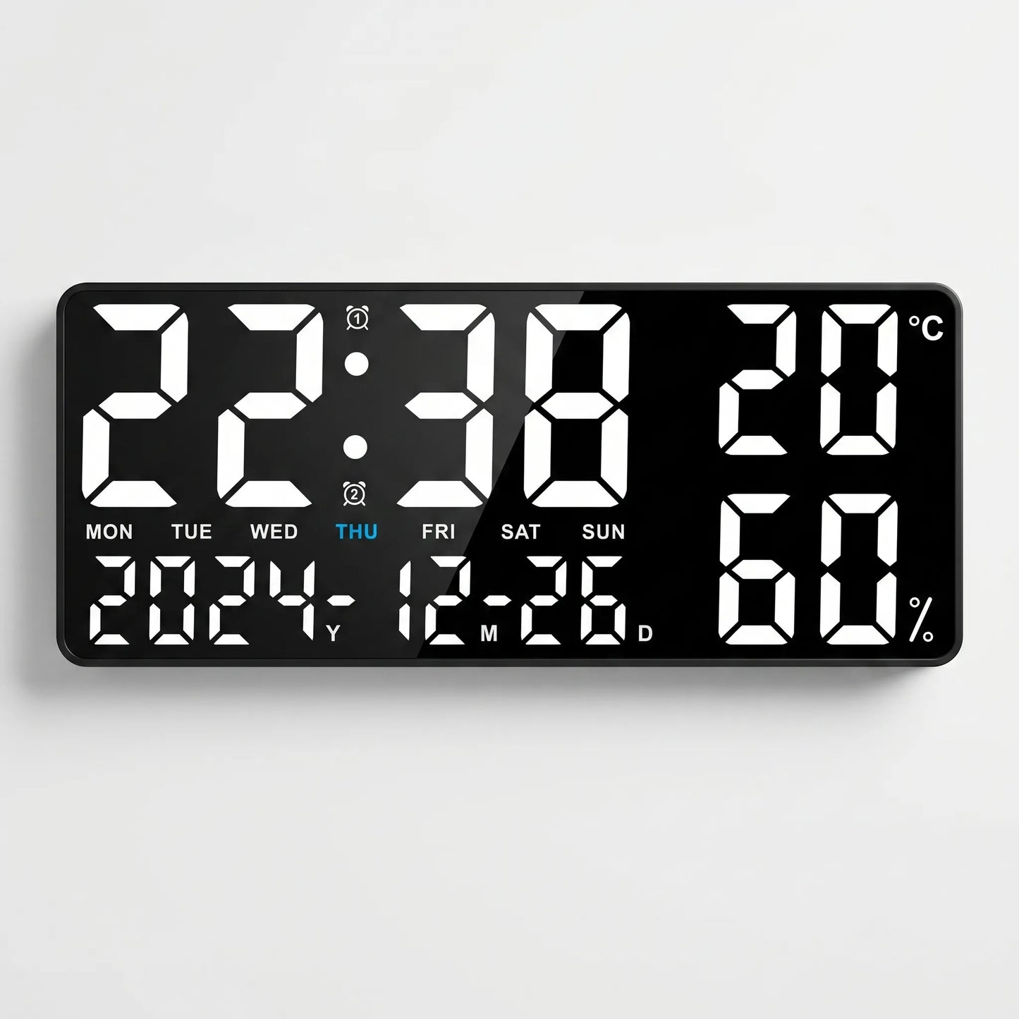 Lumivex - Large LED Digital Wall Clock- Track Time Clearly