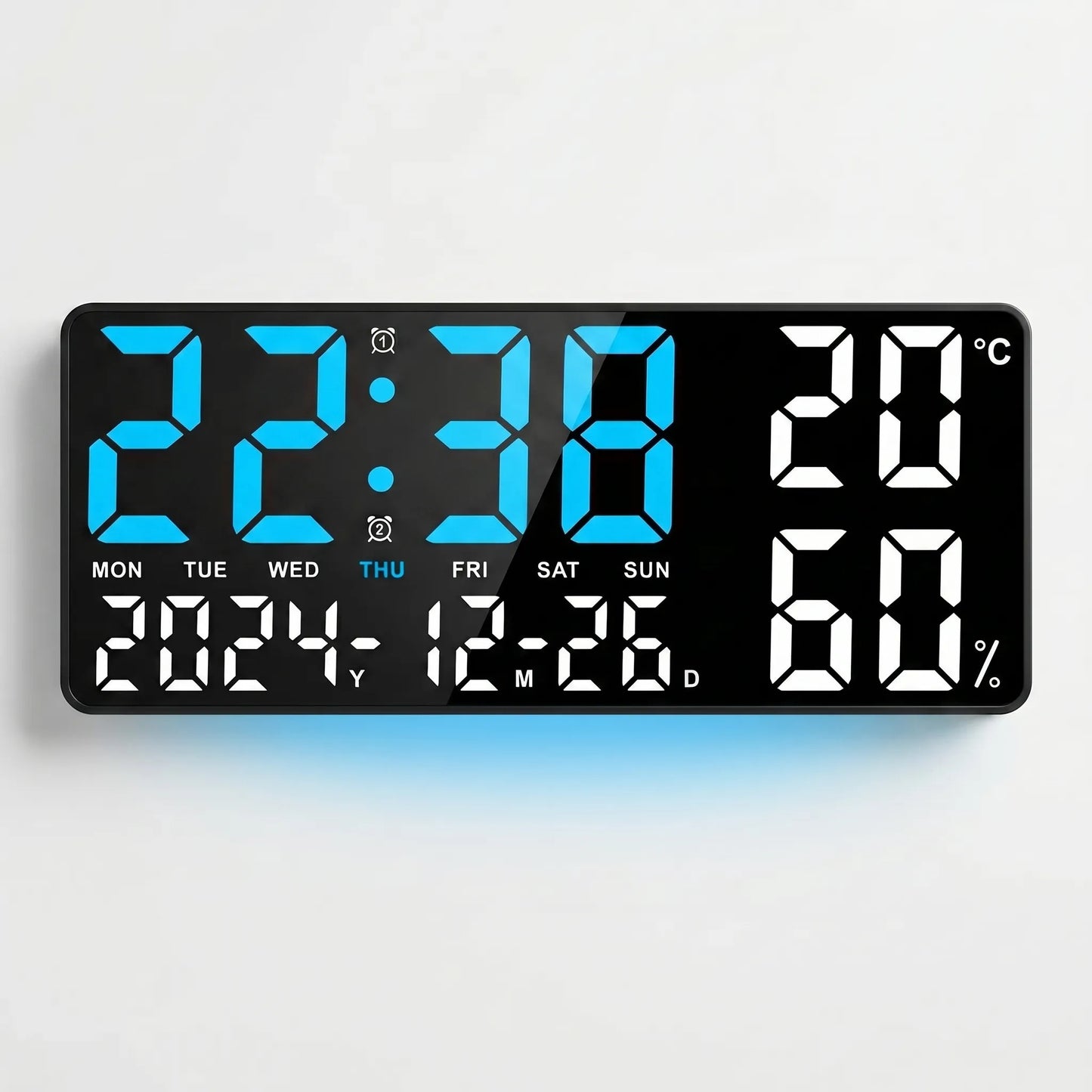 Lumivex - Large LED Digital Wall Clock- Track Time Clearly