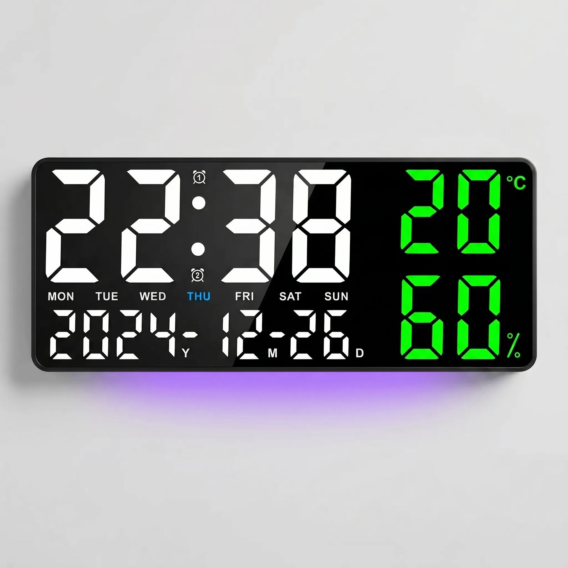 Lumivex - Large LED Digital Wall Clock- Track Time Clearly