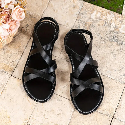 Katrin - Damen Sandalen mit gekreuzten Riemen für den Sommer
